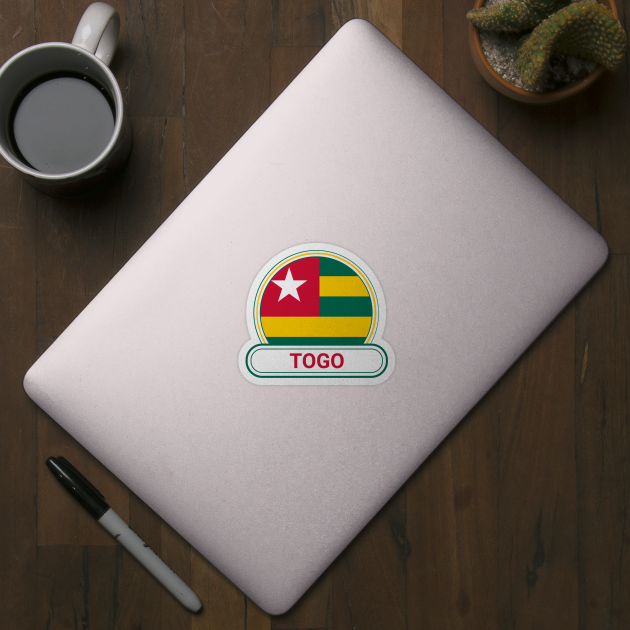 Togo Country Badge - Togo Flag by Yesteeyear